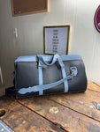 Stockyards Overnight Bag (Black body/Blue-Grey trim)