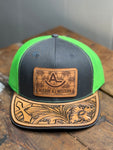 Cap with tooled brim