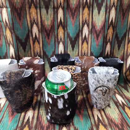 Cow Hide Koozies