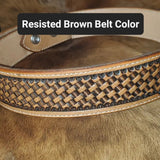 Traditional Basket Weave Belt w/ Name