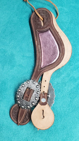 Brown/Pink Spur Straps (Round)